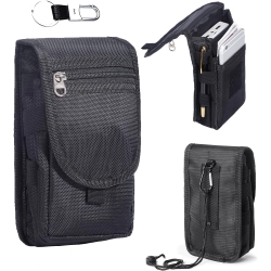 GENERIC Nylon Smartphone Holster for Iphone 12 Pro Max 11 Xs Max Xr 8 7 6 Plus Belt Clip Loop Case Cell Phone Pouch