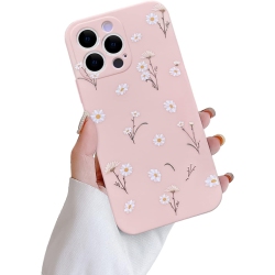 GENERIC Compatible With Iphone 14 Pro Case, Cute Daisy Flower Pattern Design Silicone Vintage Floral for Women Girls Soft