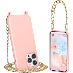 GENERIC for Iphone 14 Pro Case With 2 Purse Chain Strap 7.9"/47.2", Ultra Slim Cute Women Girls Protective Phone