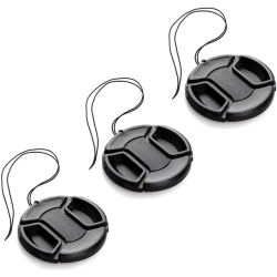 GENERIC Lens Cap (55Mm) for Nikon D3500 D5600 W/af-P 18-55MM for Ef-M 11-22MM 18-150MM for Sony Dsc-Hx400 Hx300 (3 Pack)