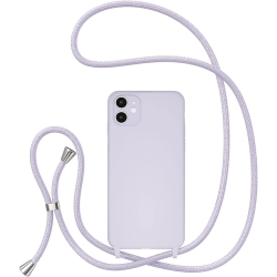 GENERIC Crossbody Lanyard Phone Case for Iphone 12, Silicone Phone Cover With Adjustable Necklace Strap Soft Belt Neck