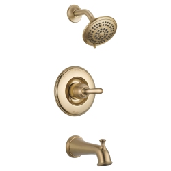 DELTA FAUCET Linden 14 Series Single-Function Tub And Shower Trim Kit With 5-Spray Touch-Clean Shower Head Bronze T14494-Cz (Valve Not Included)