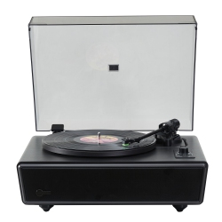 ARKROCKET Huygens Bluetooth Turntable With Built-In Speakers (Black）