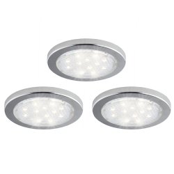 BAZZ 3 Pack Under Cabinet Integrated Led Puck Lights, U16003El