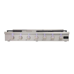 CROWN 48" Professional 114000 Btu, Stainless Steel Gas(Propane) Range-Top With 6 Sealed Burners Art4801