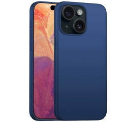 PANDACO Hard Shell Metallic Case for Iphone 15 Plus In Navy