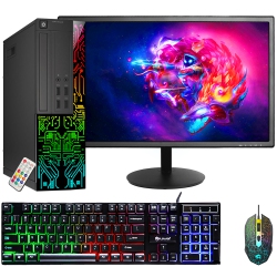 DELL Refurbished (Good) - Computer Desktop PC \w 22 Inch Monitor, Intel I5 4-Core Processor, 8GB Ram, 256GB SSD, RGB Gaming Keyboard And Mouse