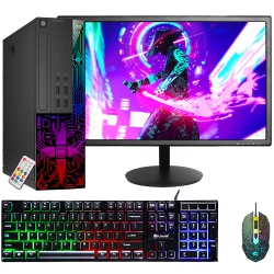 DELL Refurbished (Good) - Computer Desktop PC \w 22 Inch Monitor, Intel I5 Quad-Core Processor, 8GB Ram, 1Tb SSD, RGB Keyboard And Mouse, Wifi