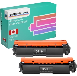 INKHOUSE Bestink Compatible Canon 051H High Capacity Toner Cartridge for Lbp162Dw, Mf264Dw, Mf267Dw, Mf269Dw - 2 Pack In Black