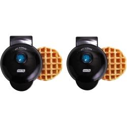 DASH ‎4 Inch 1400W Mini Waffle Maker, Pack Of 2 - In Black