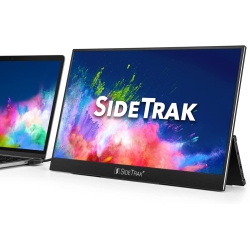 SIDETRAK Solo 15.8" Freestanding Portable 1080P Monitor, USB Or Mini HDMI In Black