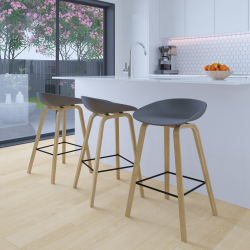 AYKAH Willow Bar Stools, Stools Set Of 4, Counter Height Stool \w Plastic Seat And Metal Legs, Used As Kitchen Stool, Counter Stools, Easy To