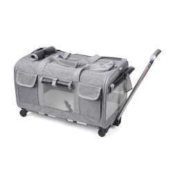 AXGEAR Rolling Pet Carrier Trolley Wheels Dog Cat Traveling Camping