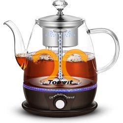 Menu Glass Teapot with Strainer Infuser & Rubber Stopper, 2 Sizes