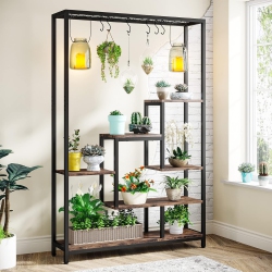 TRIBESIGNS 5-Tier Tall Indoor Plant Stand, 70.9” Large Metal Plant Shelf