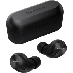 TECHNICS - Wireless Bluetooth In-Ear Headphones With Noise Cancellation, Microphone And Charging Case In Black