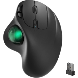 DOLAER Wireless Trackball Mouse, Rechargeable Ergonomic Mouse, Easy Thumb Control, Precise & Smooth Tracking, 3 Device Connection (Bluetooth Or USB)