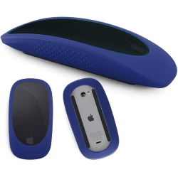 DOLAER Silicone Mouse Cover for Magic Mouse I&ii, Imac Mouse Cover Case Mouse 2 Skin, Anti-Drop Mouse Glove(Blue)