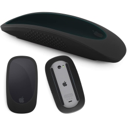 DOLAER Silicone Mouse Cover for Magic Mouse I&ii, Imac Mouse Cover Case Mouse 2 Skin, Anti-Drop Mouse Glove(Black)