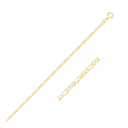 AVERA GROUP 14K Gold Figaro Anklet 1.5MM In Yellow