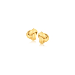 RCJ 10K Gold Love Knot Stud Earrings In Yellow