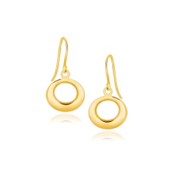 RCJ 14K Gold Open Circle Dangle Earrings In Yellow