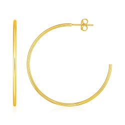 RCJ 14K Gold Polished Hoop Earrings In Yellow