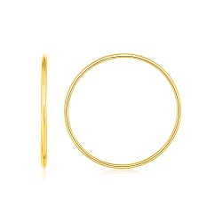 RCJ Endless Hoop Style Earrings In 14K Gold In Yellow