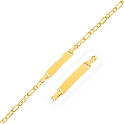 AVERA GROUP 14K Gold Figaro Link Children's Id Bracelet In Yellow