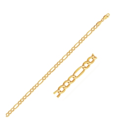 AVERA GROUP 4.6MM 14K Gold Lite Figaro Bracelet In Yellow