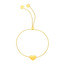 AVERA GROUP 14K Gold Adjustable Heart Bracelet In Yellow