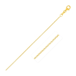 AVERA GROUP 14K Gold Round Cable Link Chain 1.1MM In Yellow