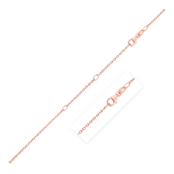 AVERA GROUP Double Extendable Cable Chain In 14K Rose (1.2Mm) In Gold