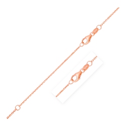 AVERA GROUP Double Extendable Diamond Cut Cable Chain In 14K Rose (0.8Mm) In Gold
