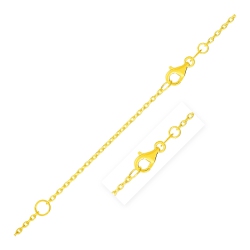 AVERA GROUP Extendable Cable Chain In 14K Gold (1.2Mm) In Yellow