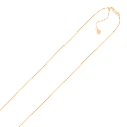 AVERA GROUP 14K Rose Adjustable Cable Chain 0.9MM In Gold