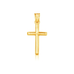 RCJ 14K Gold High Polish Cross Pendant In Yellow