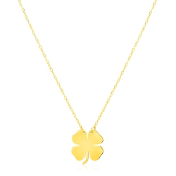 AVERA GROUP 14K Gold Four Leaf Clover Necklace In Yellow