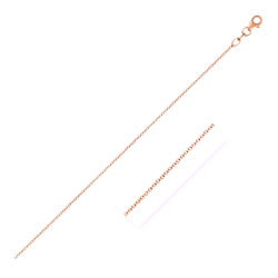 AVERA GROUP Double Extendable Cable Chain In 14K Rose (1.0Mm) In Gold