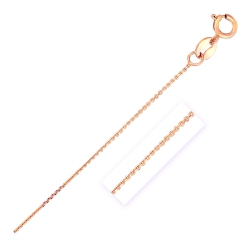 AVERA GROUP 14K Rose Diamond Cut Cable Link Chain 0.7MM In Gold