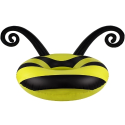 SWIM CENTRAL Black And Bumblebee Swimming Pool Party Inner Tube, 48-Inch In Yellow