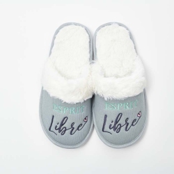 CHANTAL LACROIX - “Free Spirit” Slippers, Warm And Comfortable (Large/x-Large) In Gray