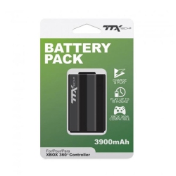 TTX TECH Xbox 360 Controller Sylized Rechargeable Battery Pack [] In Black
