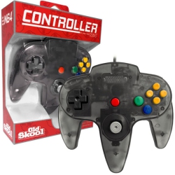 OLD SKOOL Smoke Wired Controller for N64 In Black