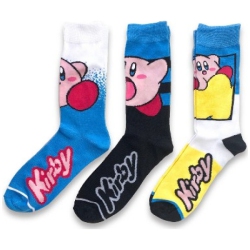 BIOWORLD Kirby Character Crew Sock 3 Pack (Size 5-10) In Multicolor