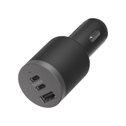 OTTERBOX Premium Pro Dual USB-C Car Charger W/extra USB-A 72W | In Black