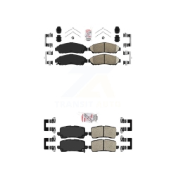 AMERIBRAKES Front Rear Ceramic Disc Brake Pads Kit for 2014-2020 Acura Rlx Sport Hybrid Sh-Awd Knf-100763