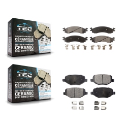 TEC Front Rear Ceramic Brake Pads Kit for 2010-2012 Ford Taurus Sho Ktc-100081