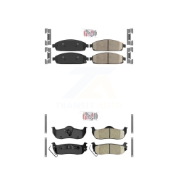 AMERIBRAKES Front Rear Ceramic Disc Brake Pads Kit for Jeep Grand Cherokee Commander Knf-101152