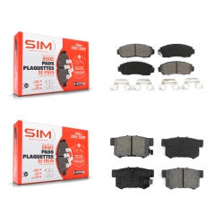 SIM Front Rear Semi-Metallic Brake Pads Kit for Acura Rdx Ksm-100051